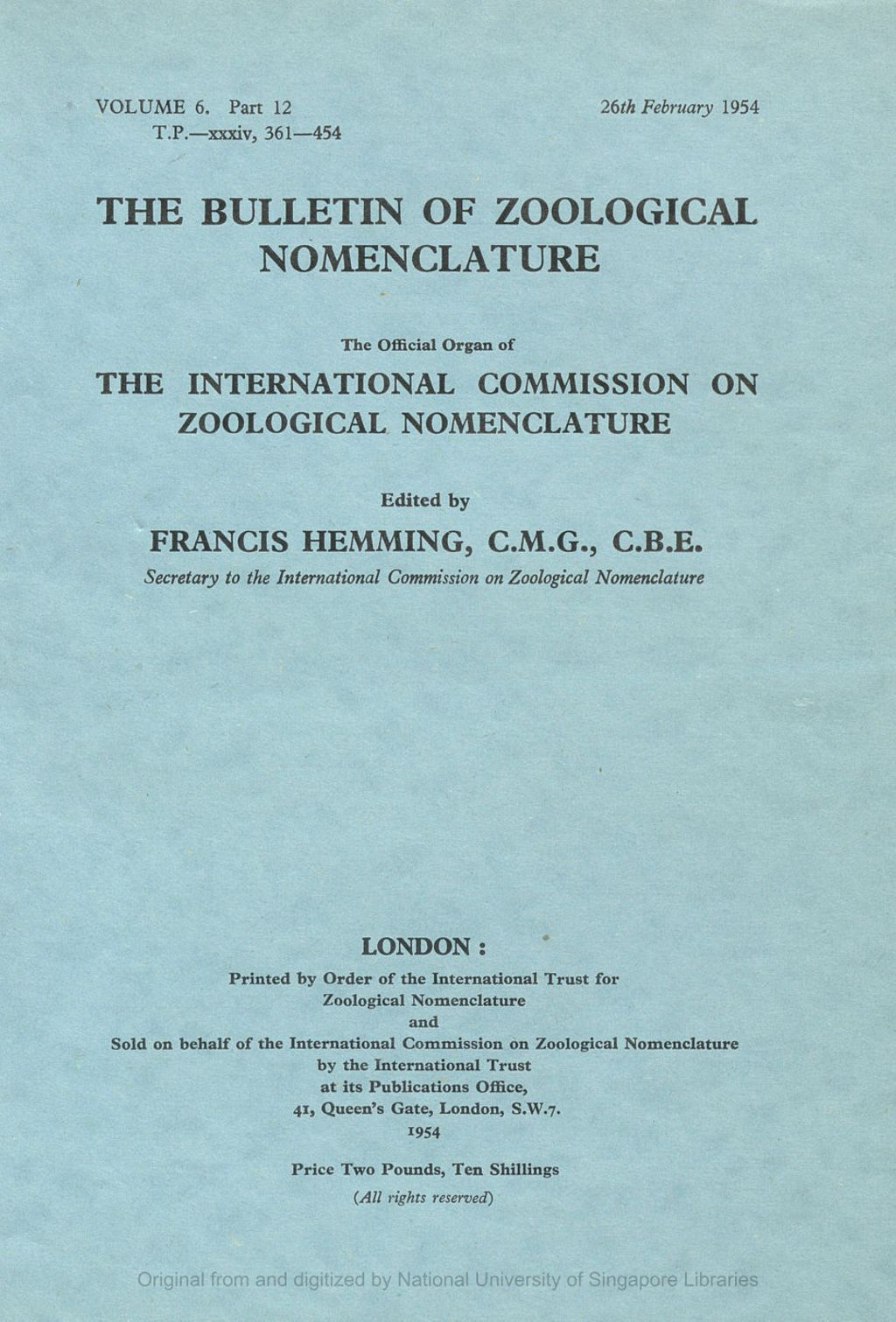 Miniature of Composition of the International Commission on Zoological Nomenclature