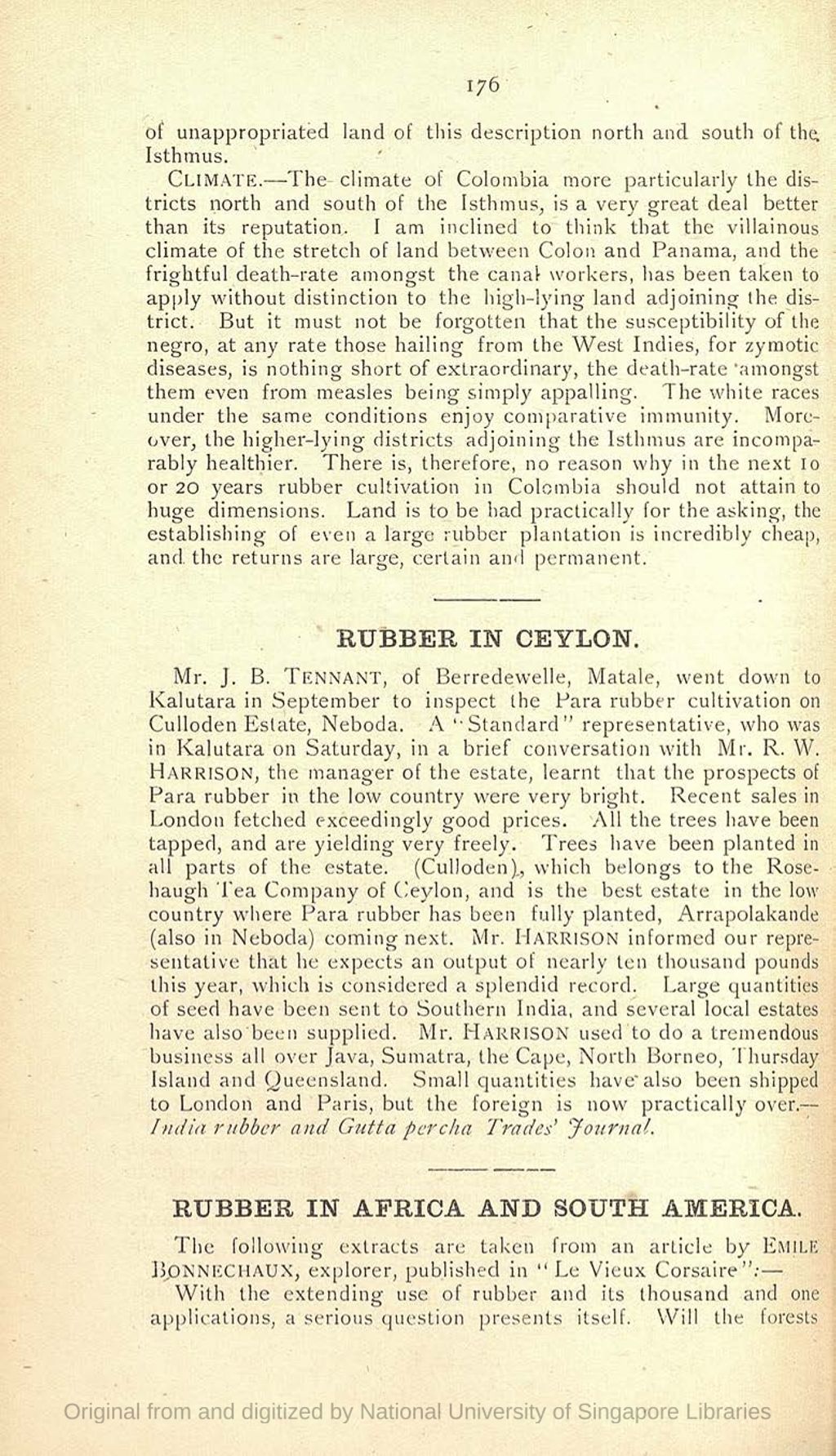 Miniature of Rubber in Ceylon