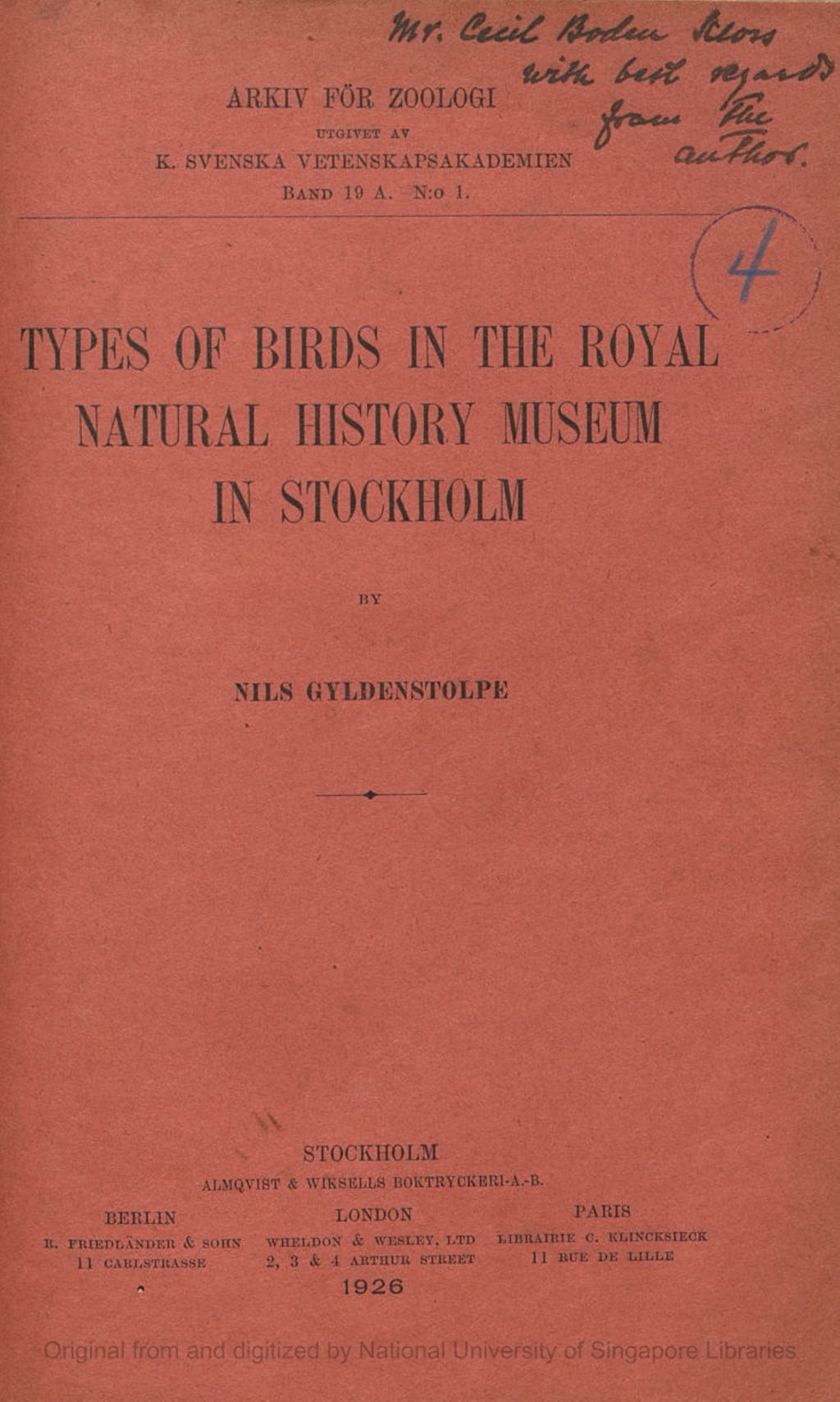 Miniature of Types of Birds in the Royal Natural History Museum in Stockholm