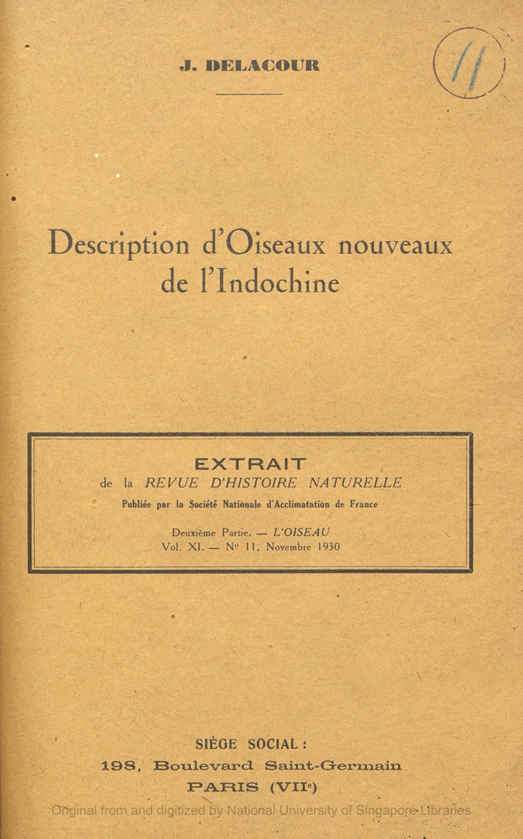 Miniature of Description d'Oiseaux nouveaux de l'Indochine