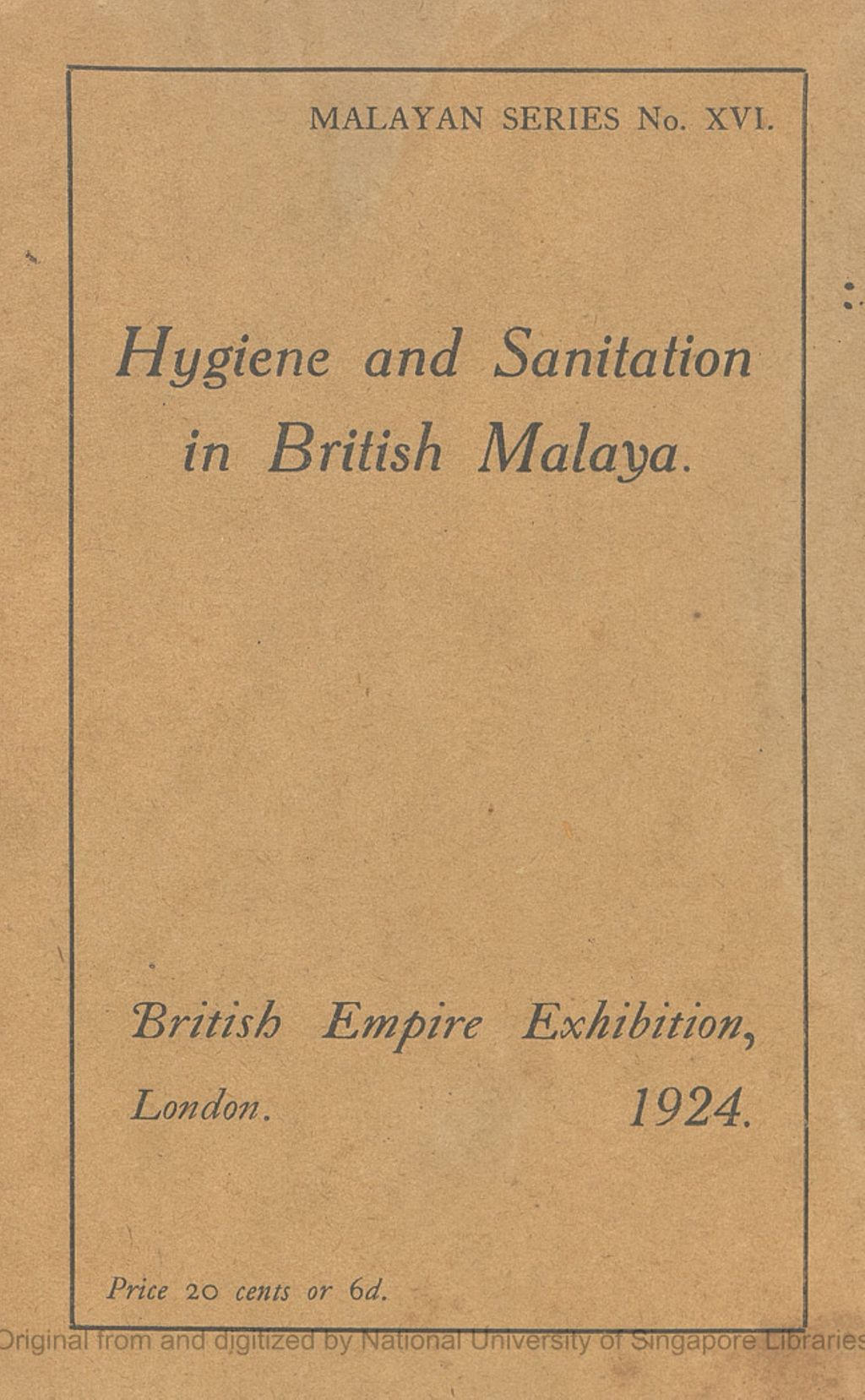 Miniature of Hygiene and sanitation in British Malaya