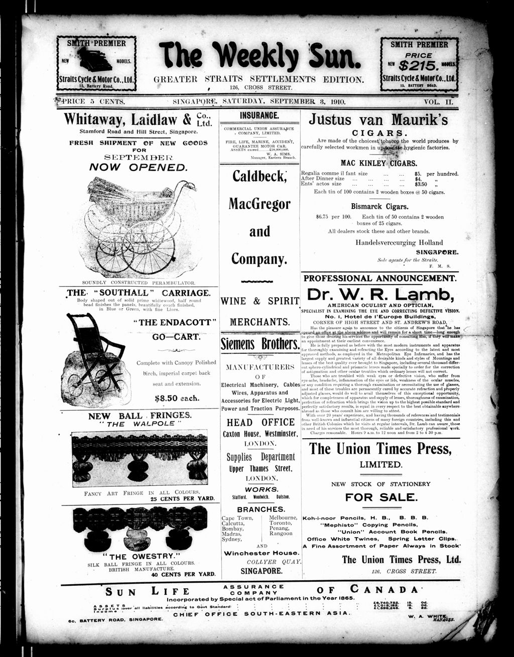 Miniature of Weekly Sun 03 September 1910