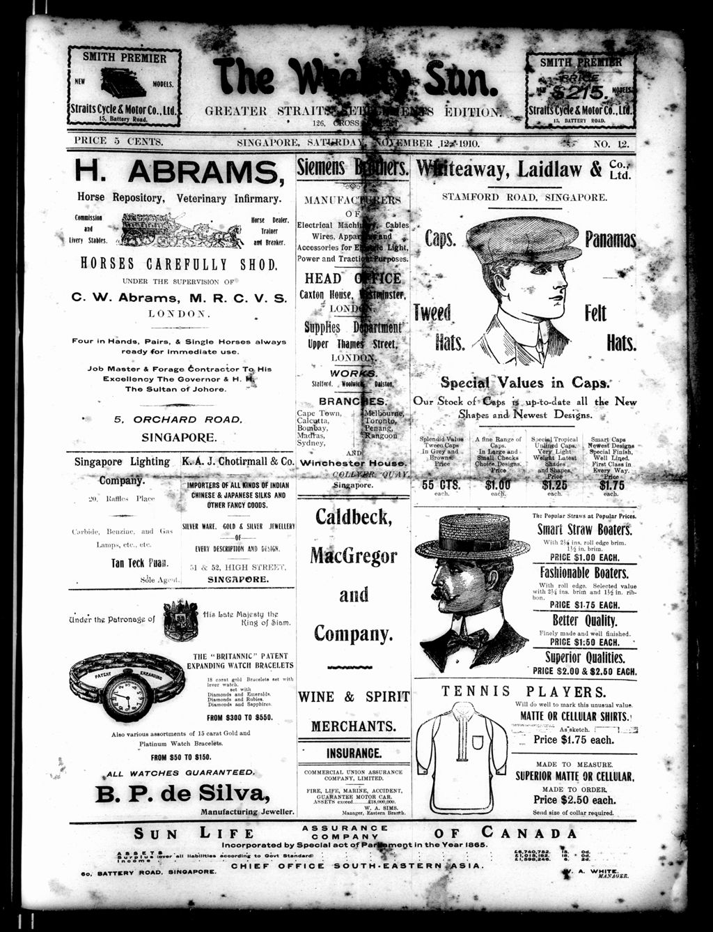 Miniature of Weekly Sun 12 November 1910