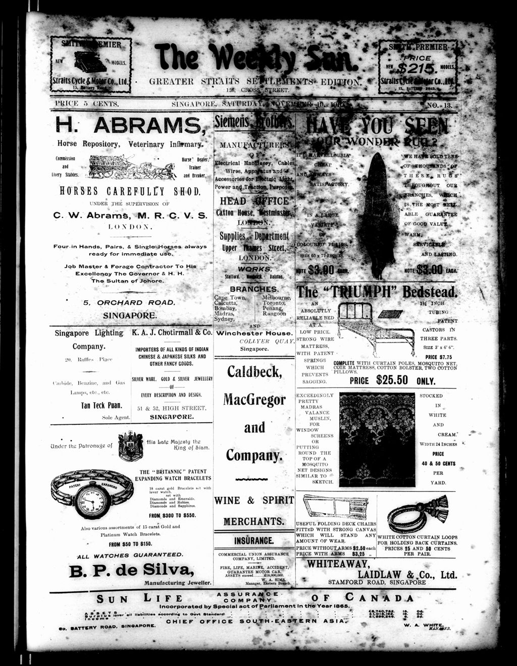 Miniature of Weekly Sun 19 November 1910