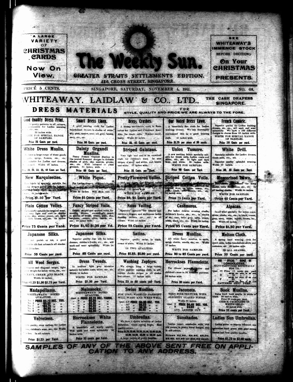 Miniature of Weekly Sun 04 November 1911