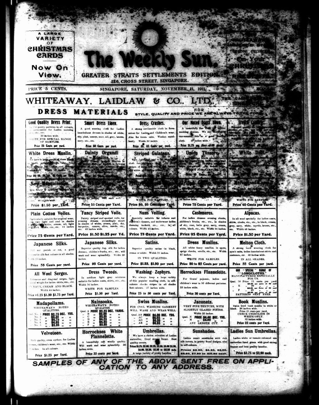 Miniature of Weekly Sun 11 November 1911