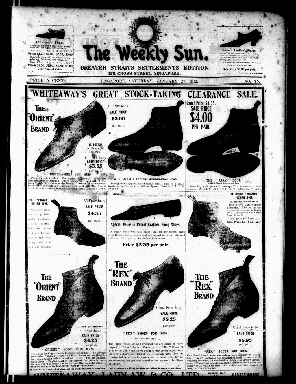 Miniature of Weekly Sun 27 January 1912