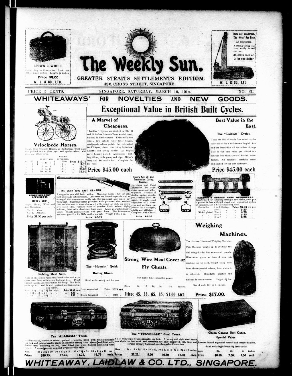 Miniature of Weekly Sun 16 March 1912