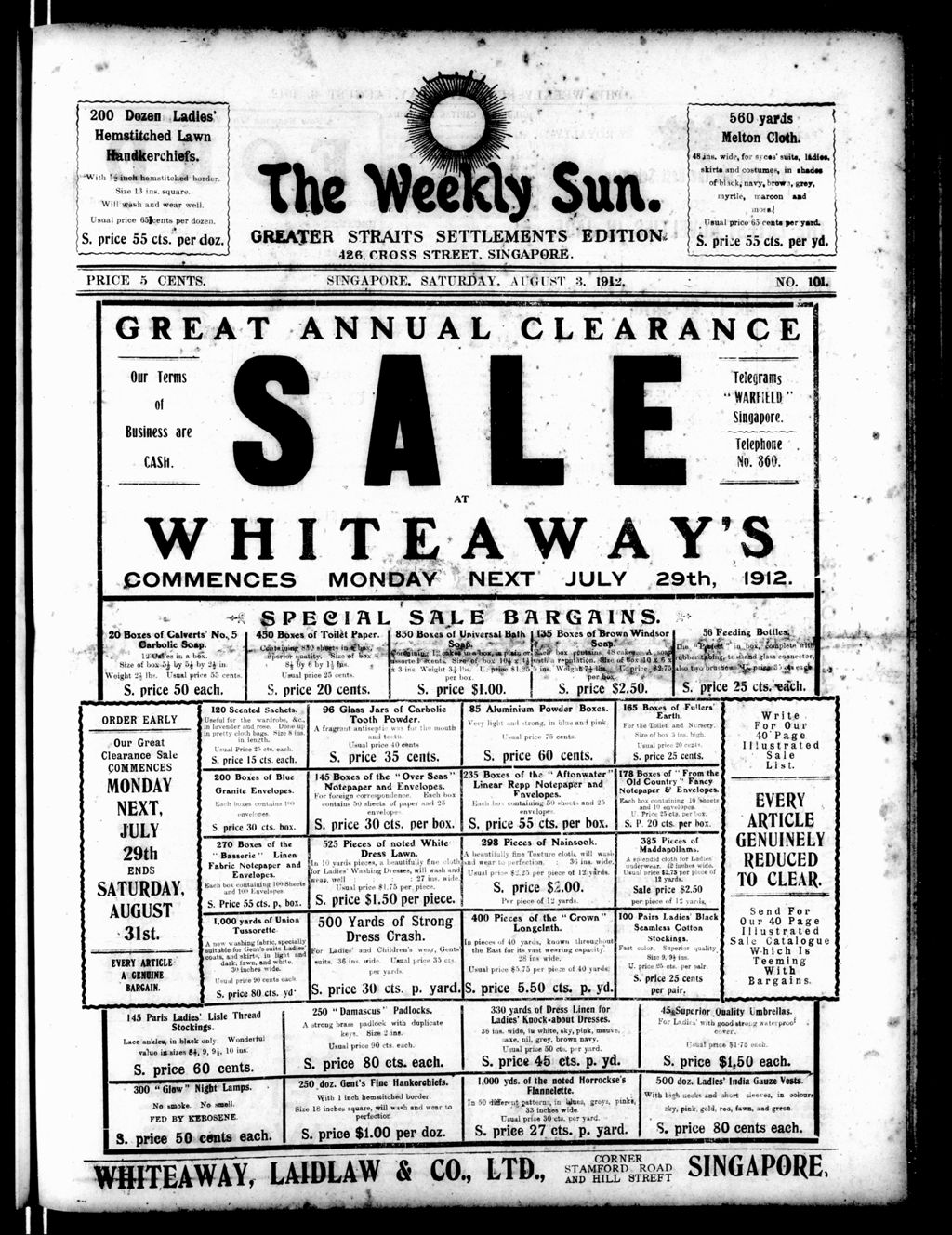 Miniature of Weekly Sun 03 August 1912