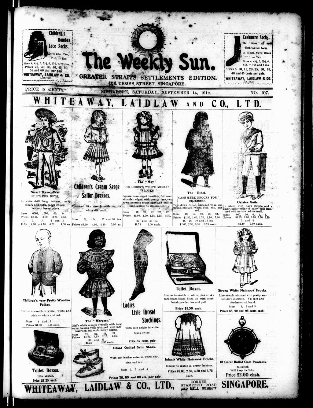 Miniature of Weekly Sun 14 September 1912