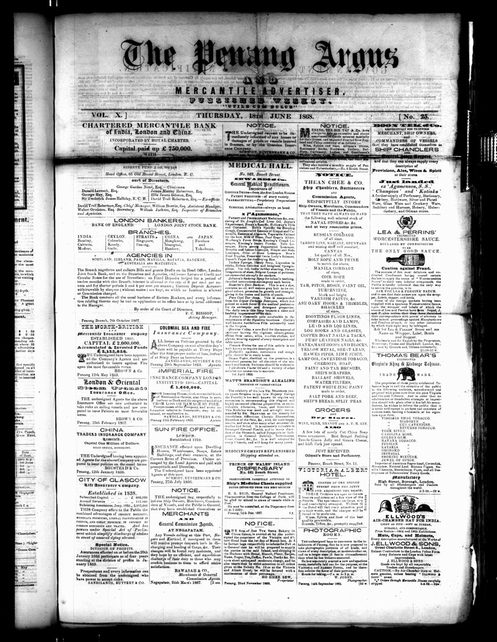 Miniature of Penang Guardian and Mercantile Advertiser 18 June 1868