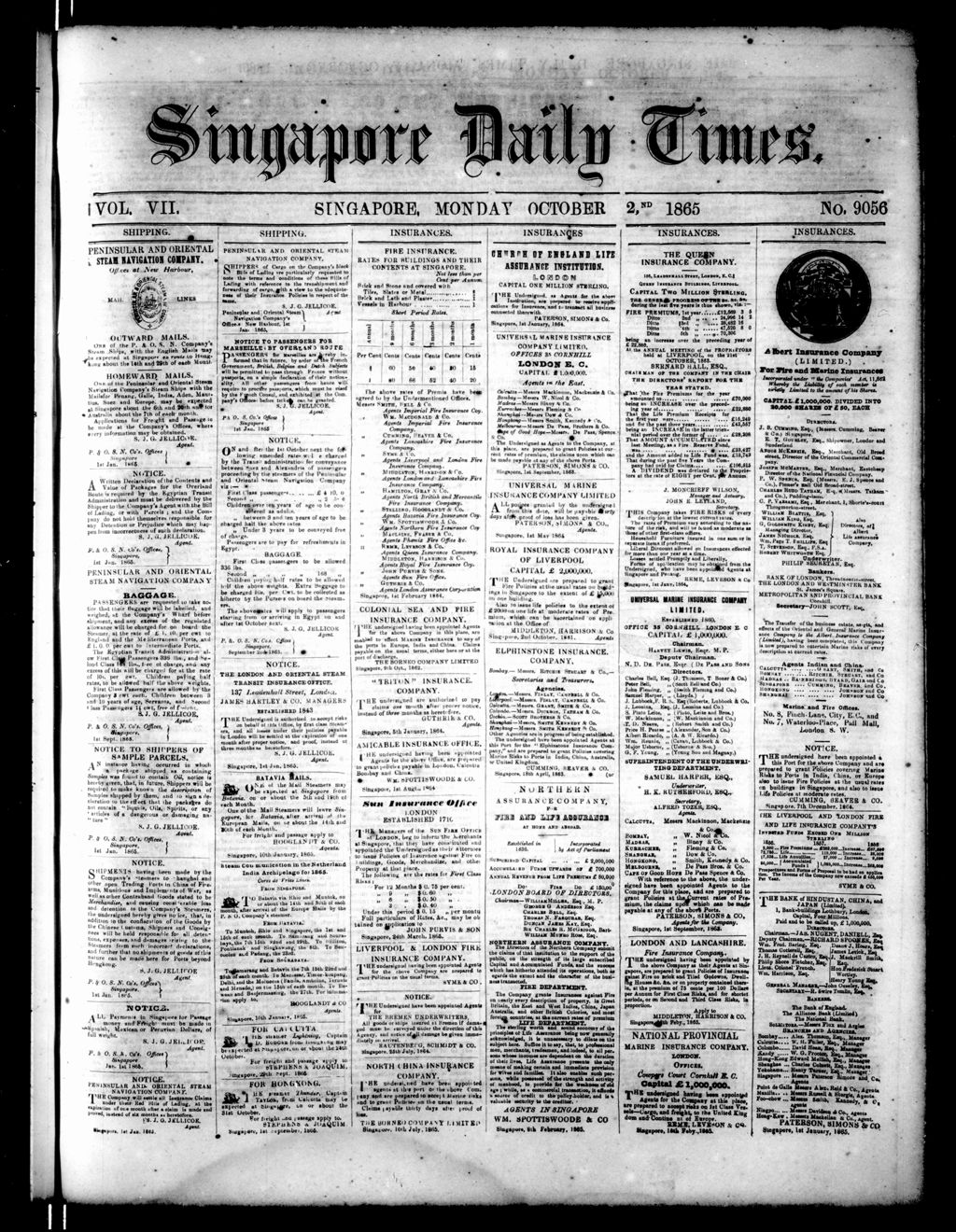 Miniature of Singapore Daily Times 02 October 1865