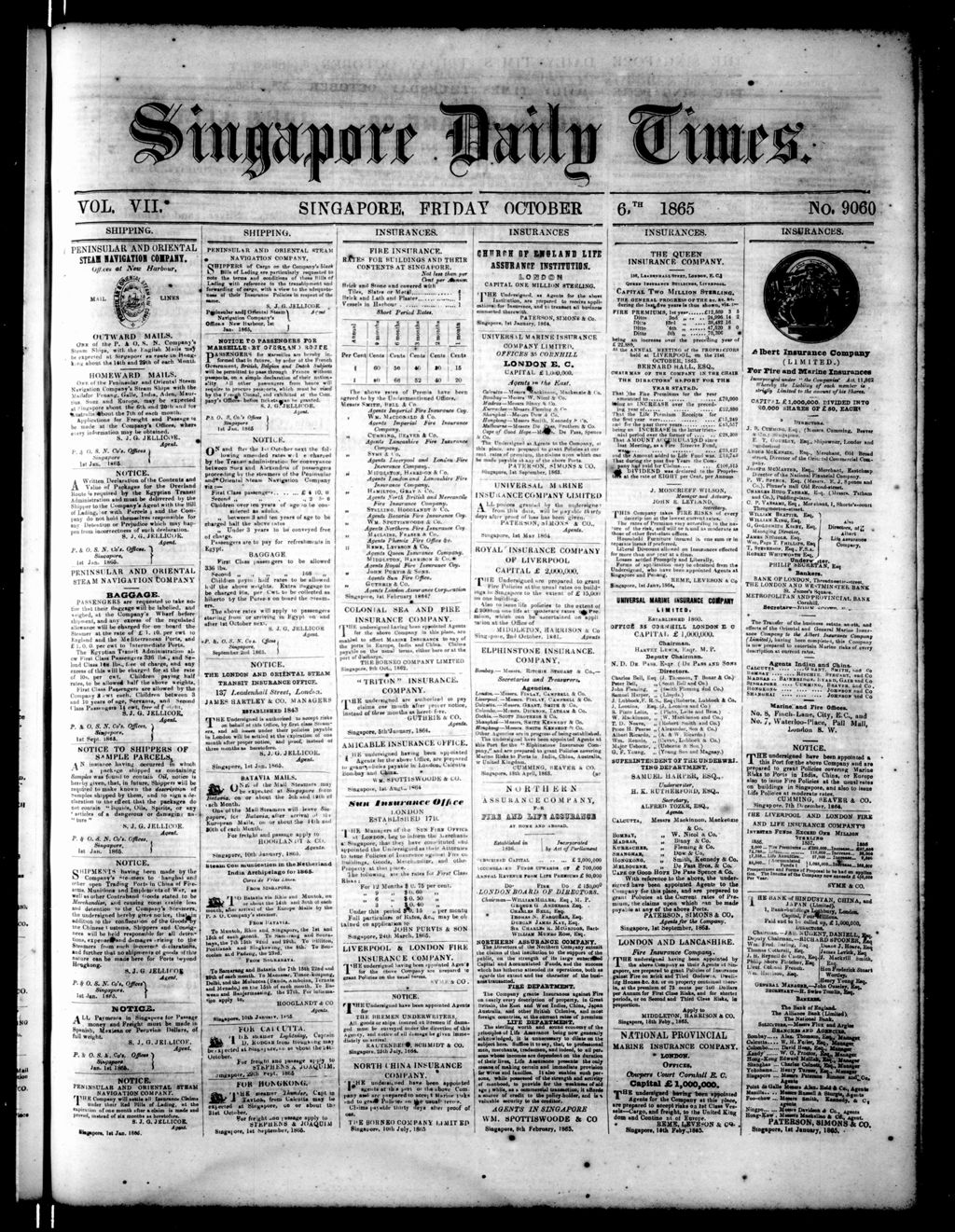 Miniature of Singapore Daily Times 06 October 1865