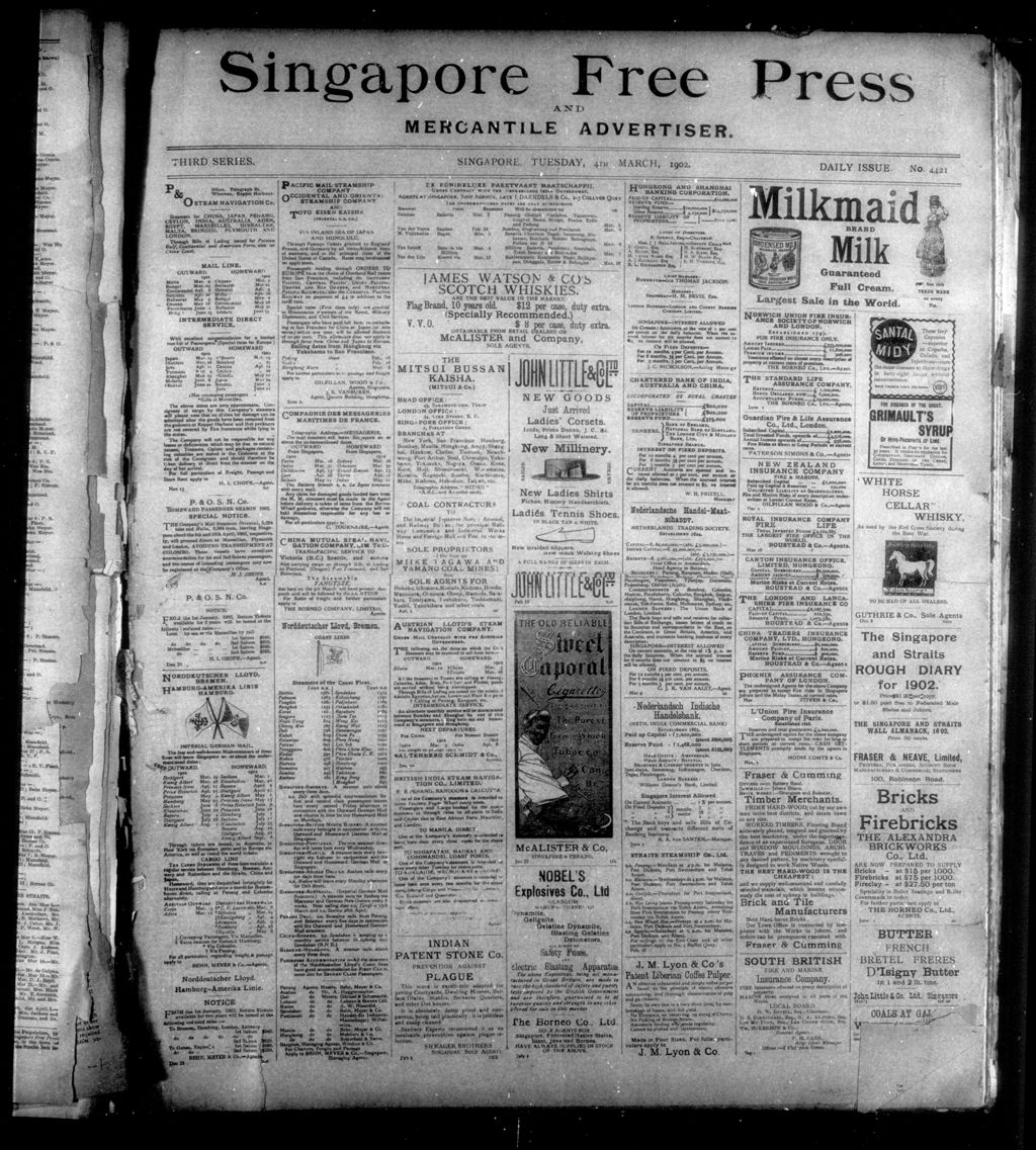 Miniature of Singapore Free Press and Mercantile Advertiser 04 March 1902