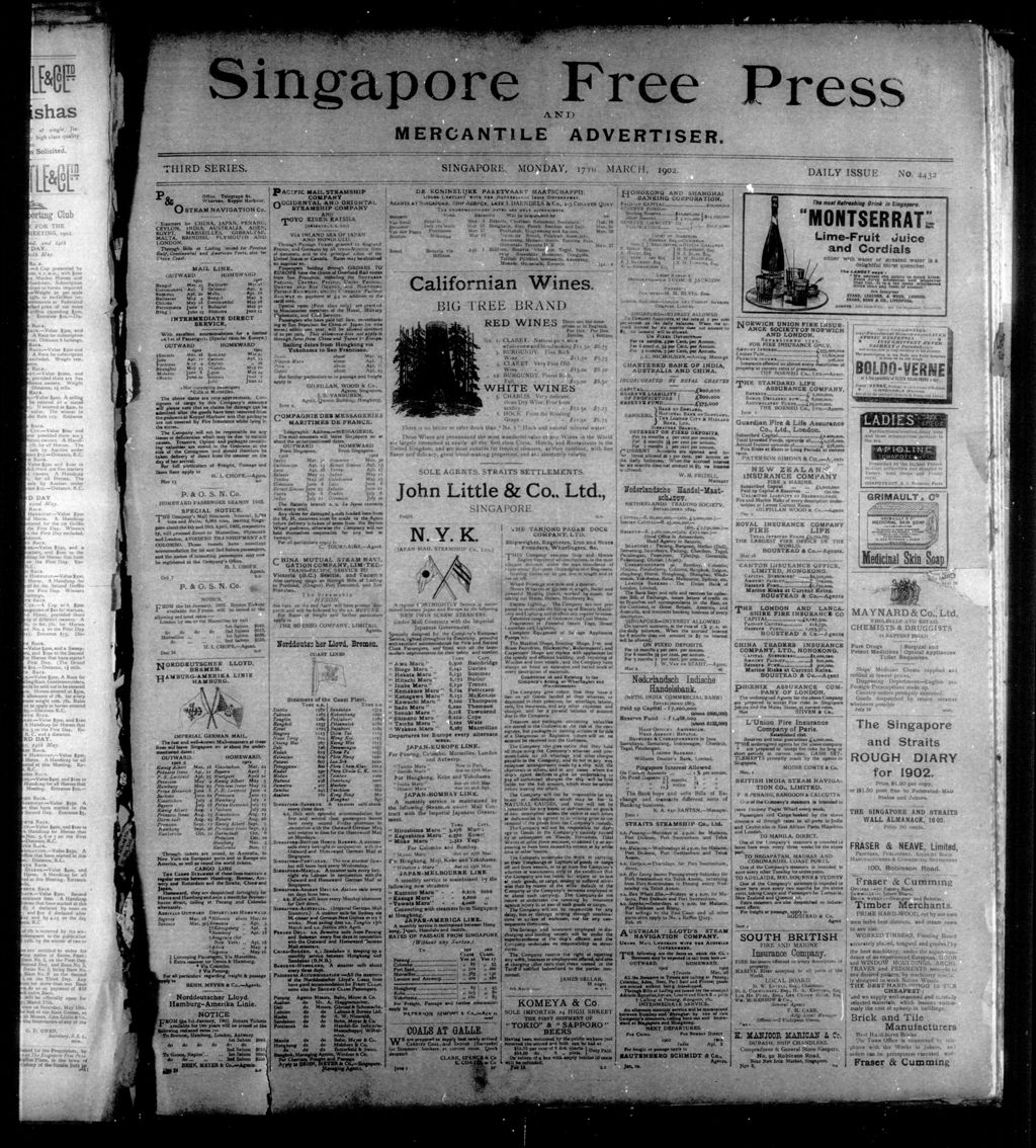 Miniature of Singapore Free Press and Mercantile Advertiser 17 March 1902