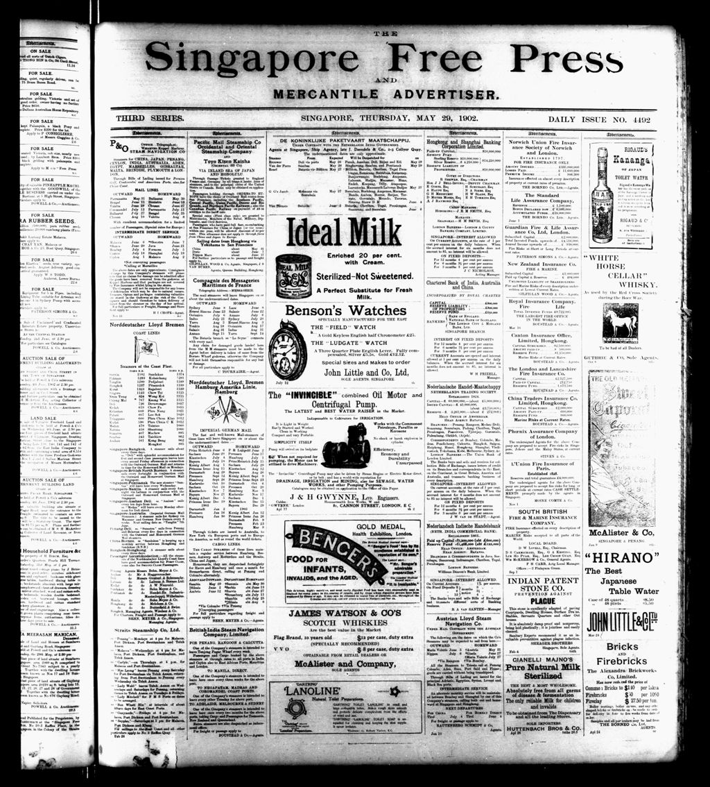 Miniature of Singapore Free Press and Mercantile Advertiser 29 May 1902