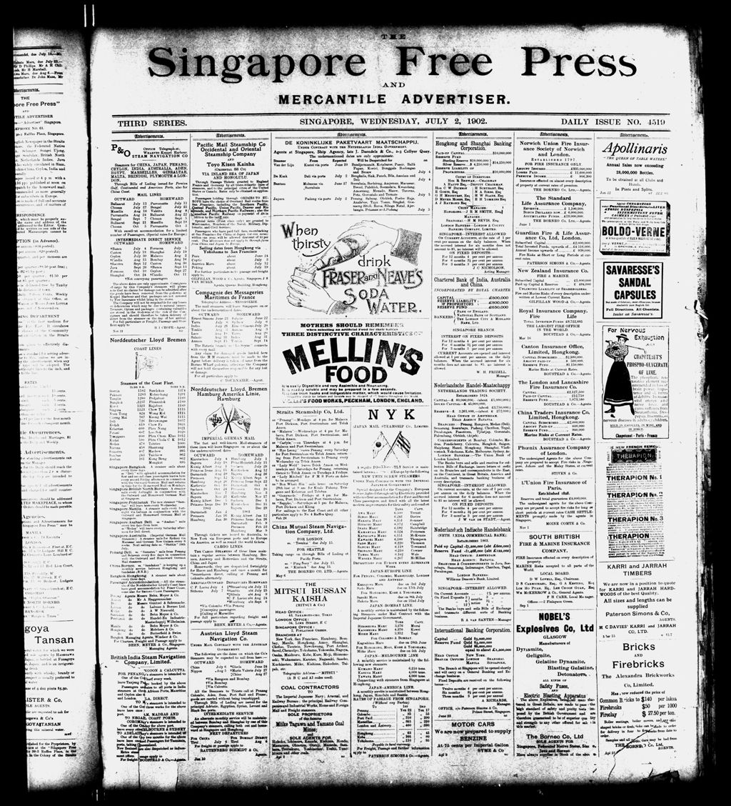 Miniature of Singapore Free Press and Mercantile Advertiser 02 July 1902