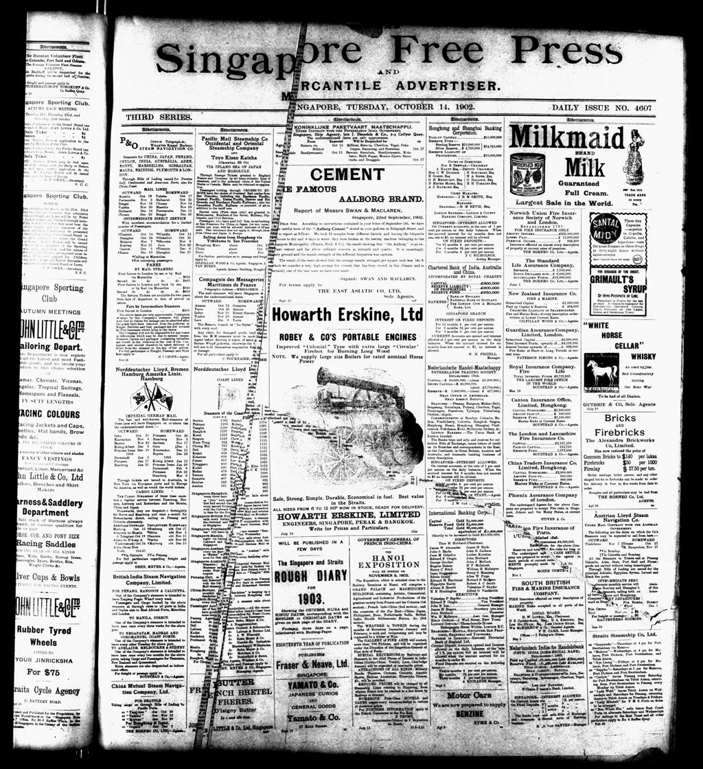 Miniature of Singapore Free Press and Mercantile Advertiser 14 October 1902