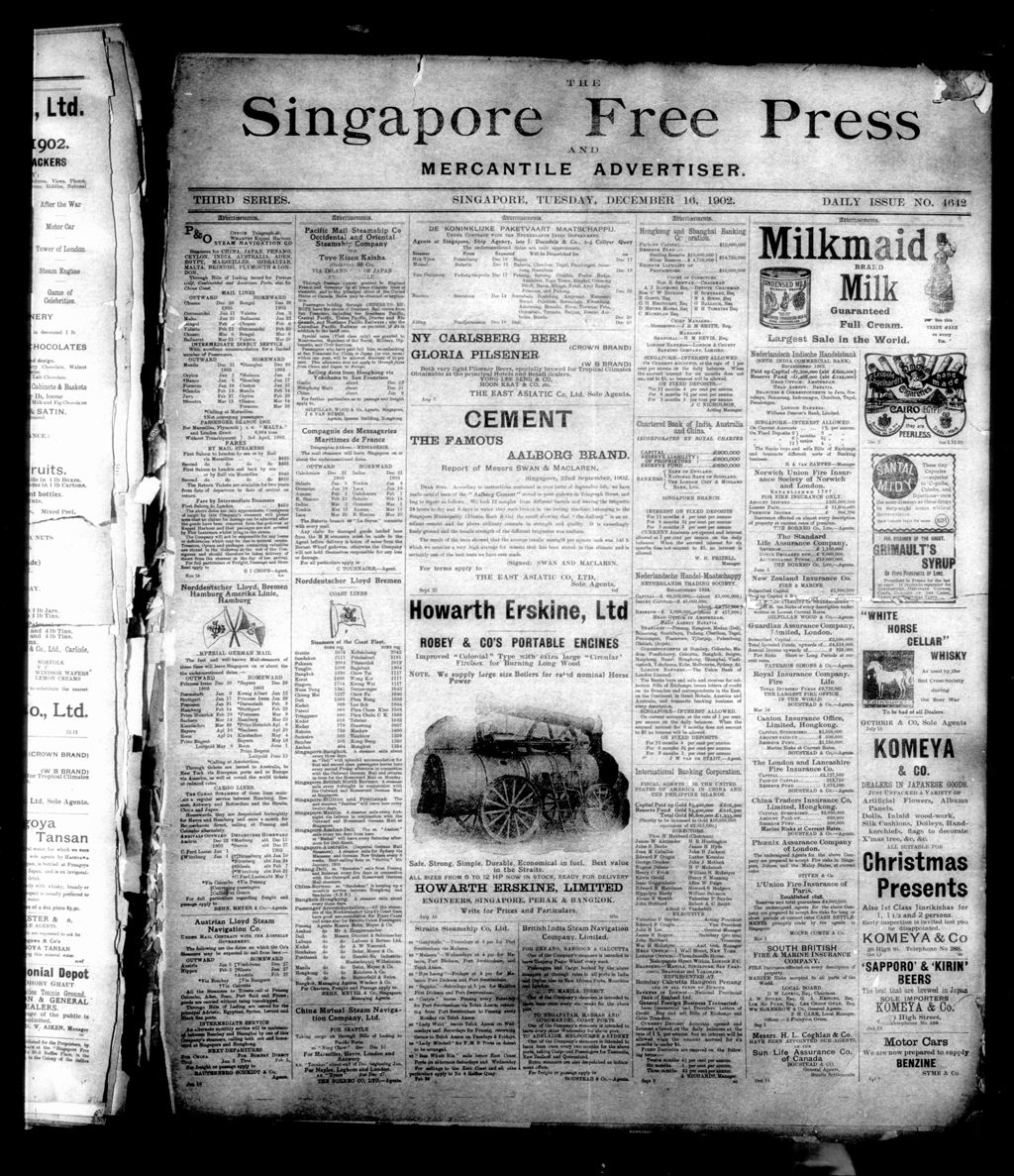 Miniature of Singapore Free Press and Mercantile Advertiser 16 December 1902