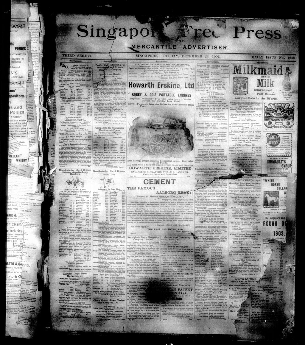 Miniature of Singapore Free Press and Mercantile Advertiser 23 December 1902