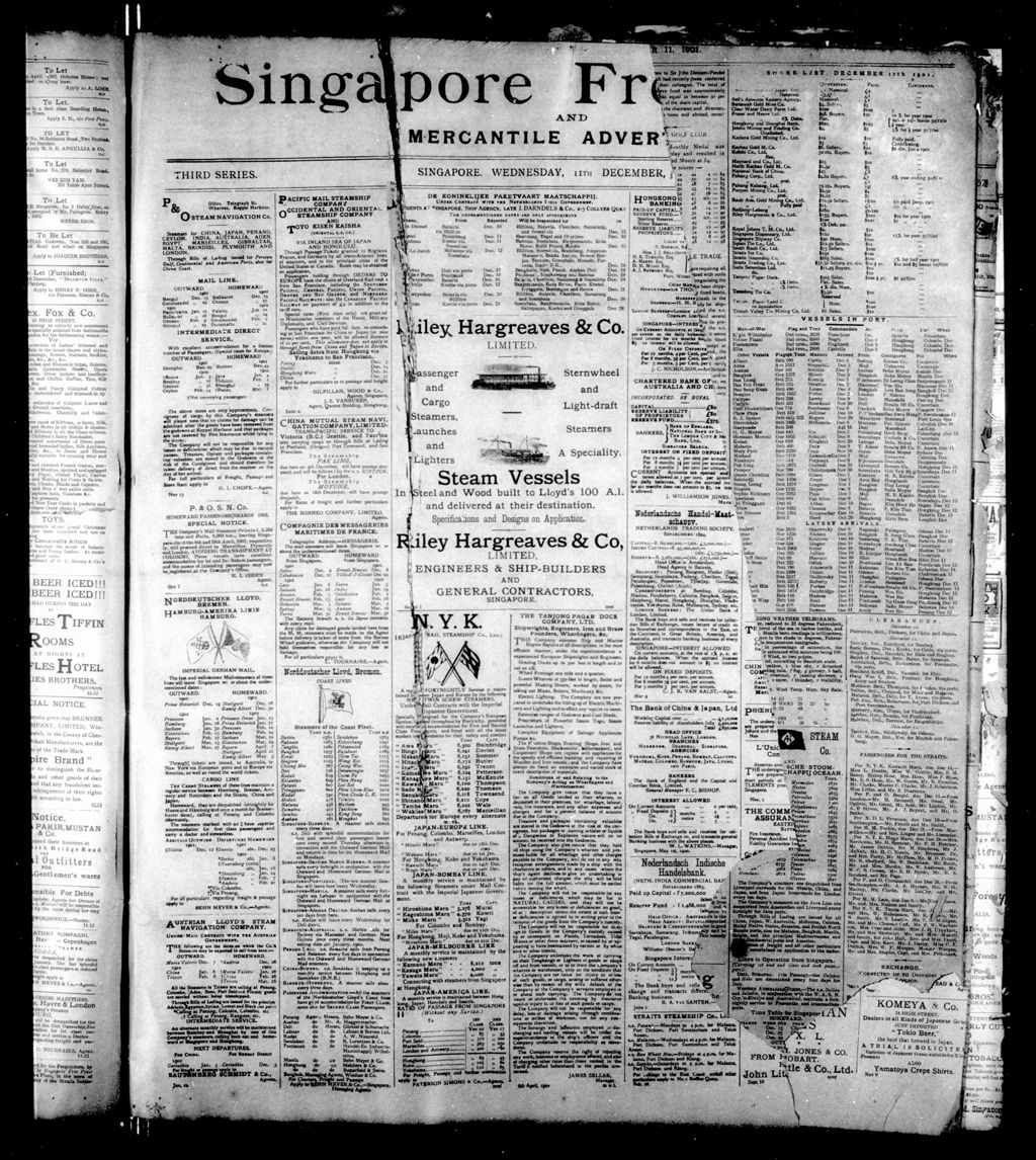 Miniature of Singapore Free Press and Mercantile Advertiser 11 December 1901