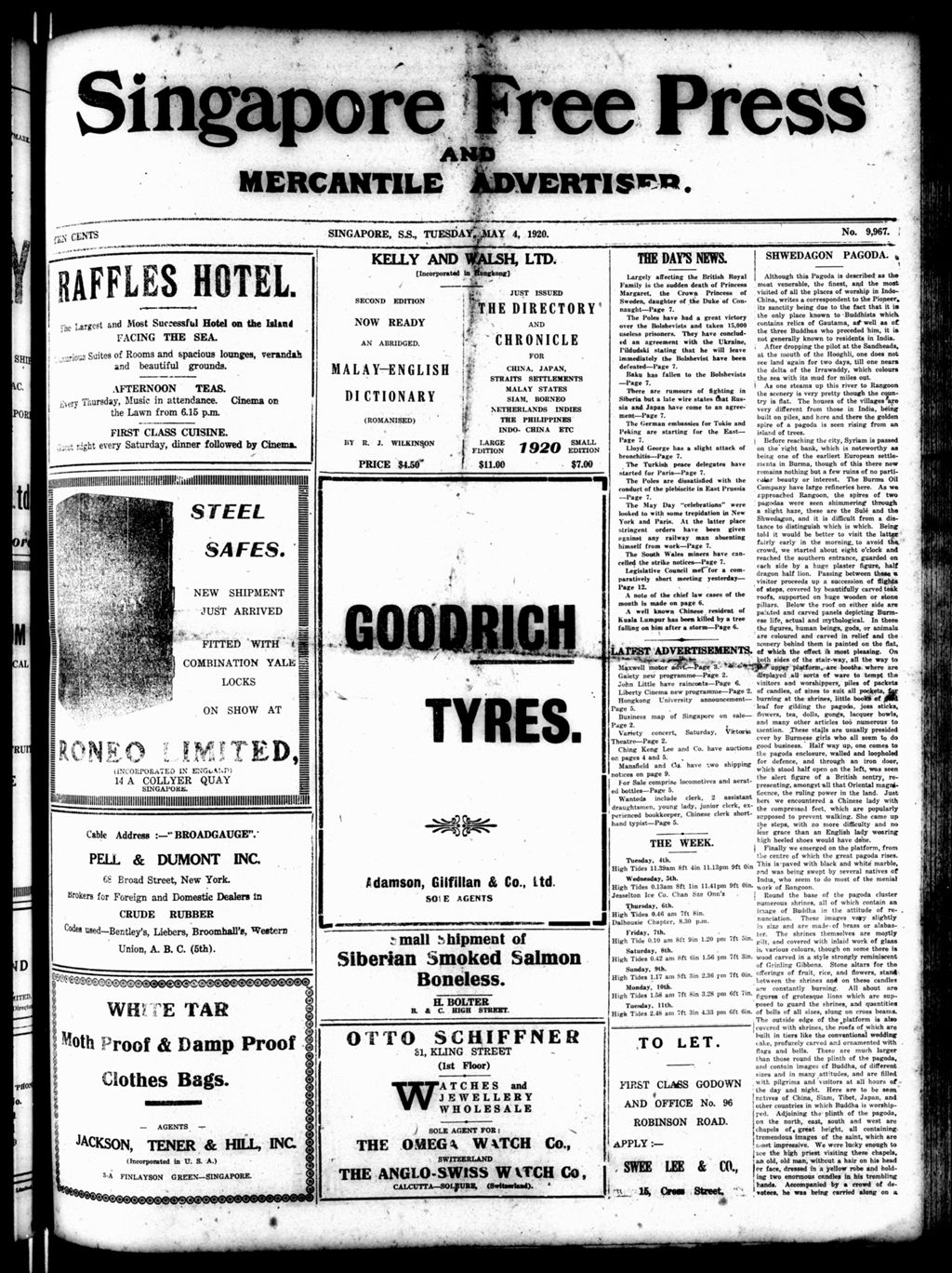 Miniature of Singapore Free Press and Mercantile Advertiser 04 May 1920