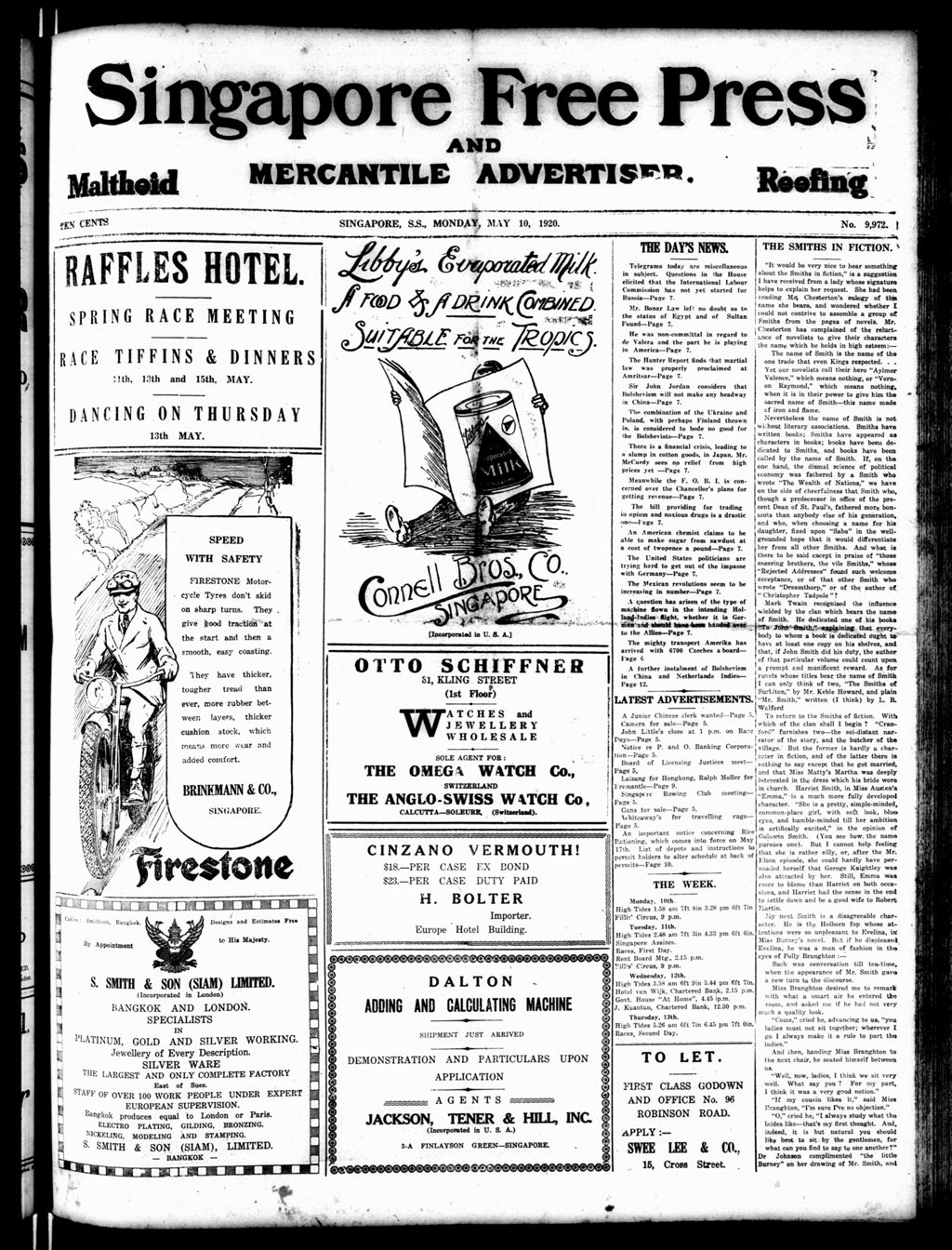 Miniature of Singapore Free Press and Mercantile Advertiser 10 May 1920