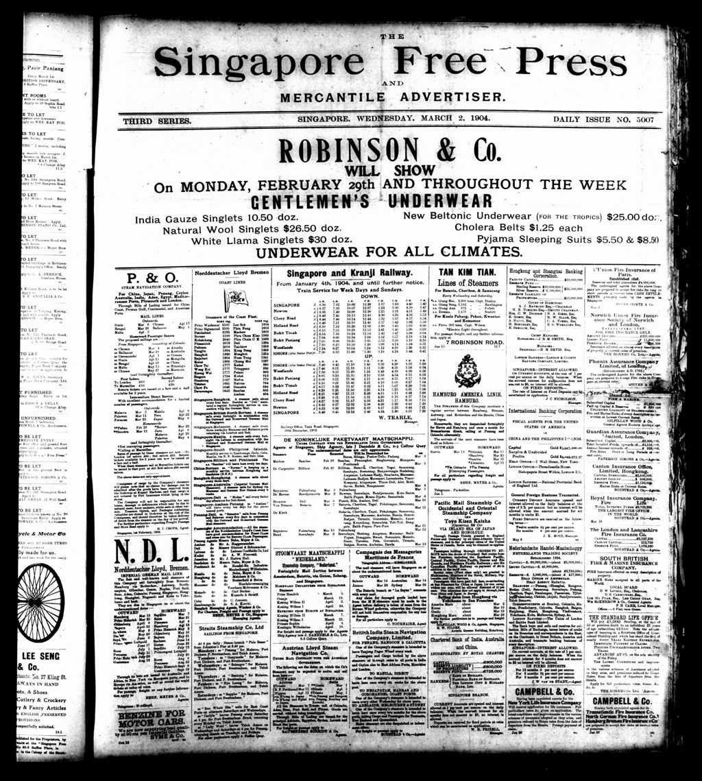 Miniature of Singapore Free Press and Mercantile Advertiser 02 March 1904