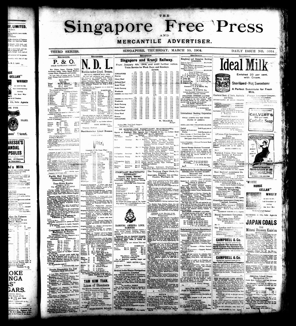 Miniature of Singapore Free Press and Mercantile Advertiser 10 March 1904