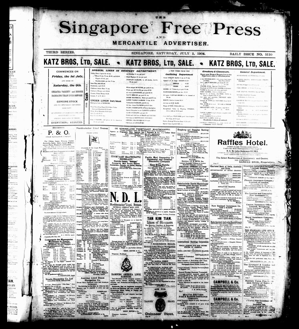 Miniature of Singapore Free Press and Mercantile Advertiser 02 July 1904