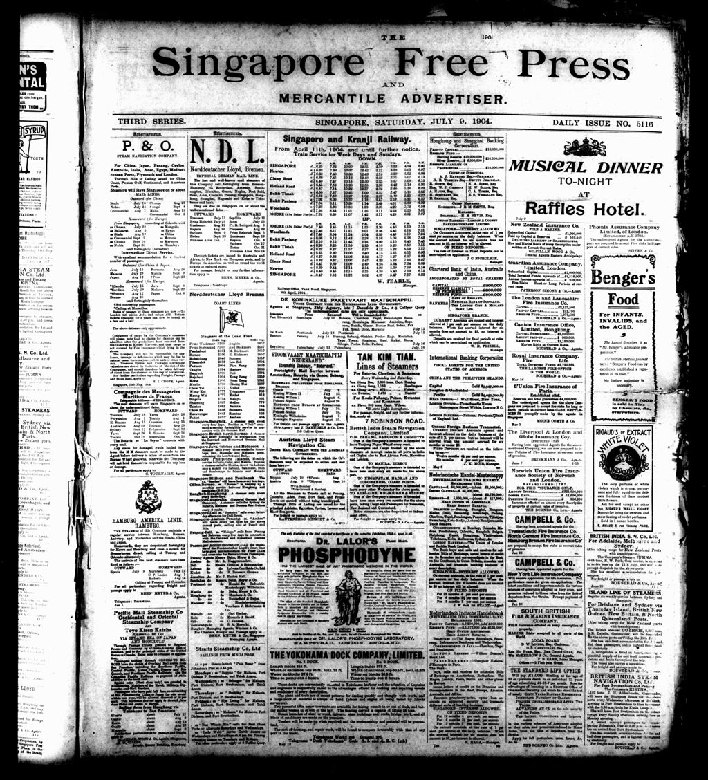 Miniature of Singapore Free Press and Mercantile Advertiser 09 July 1904