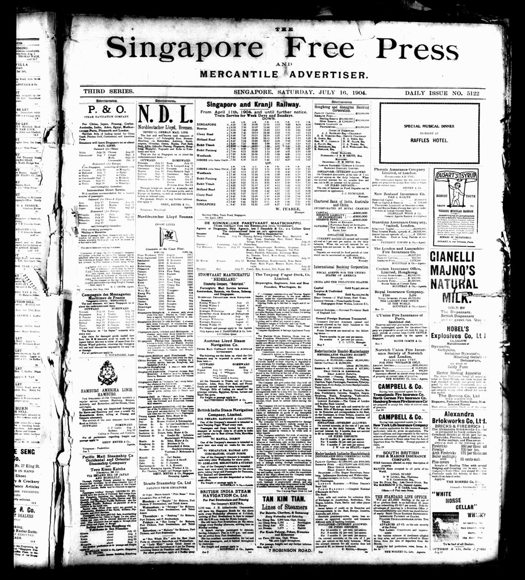 Miniature of Singapore Free Press and Mercantile Advertiser 16 July 1904