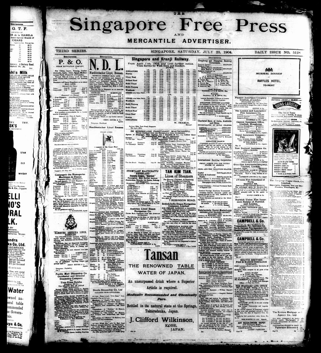 Miniature of Singapore Free Press and Mercantile Advertiser 23 July 1904