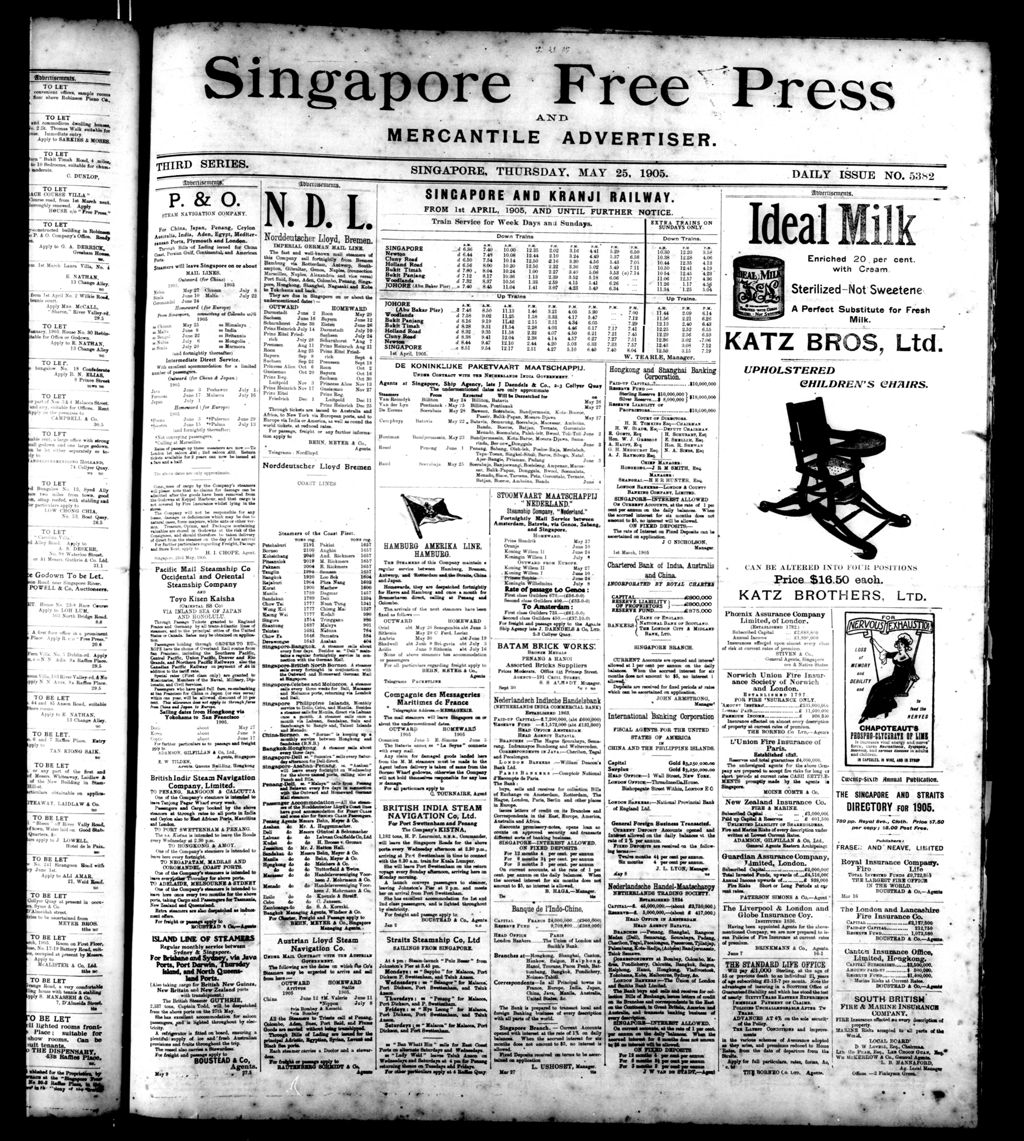 Miniature of Singapore Free Press and Mercantile Advertiser 25 May 1905