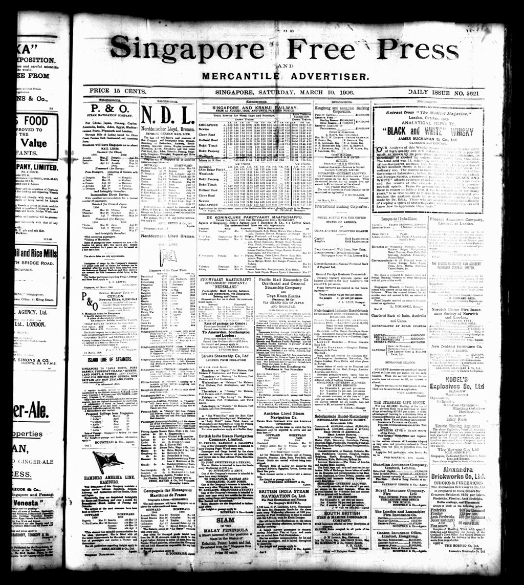 Miniature of Singapore Free Press and Mercantile Advertiser 10 March 1906