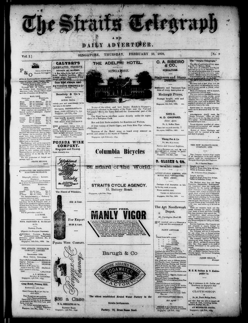 Miniature of Straits Telegraph and Daily Advertiser 23 February 1899