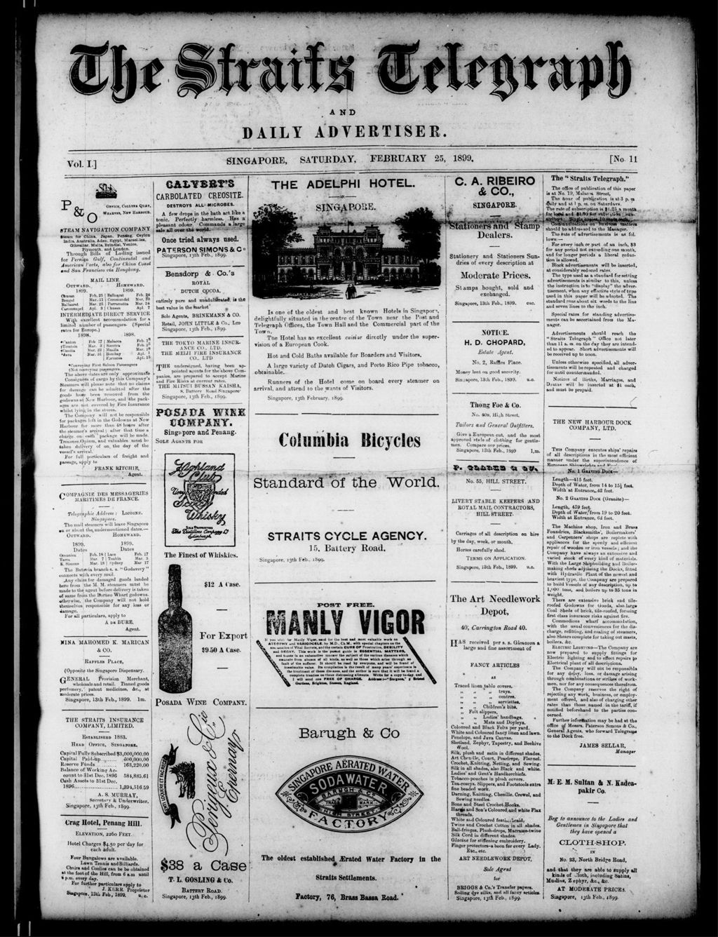 Miniature of Straits Telegraph and Daily Advertiser 25 February 1899