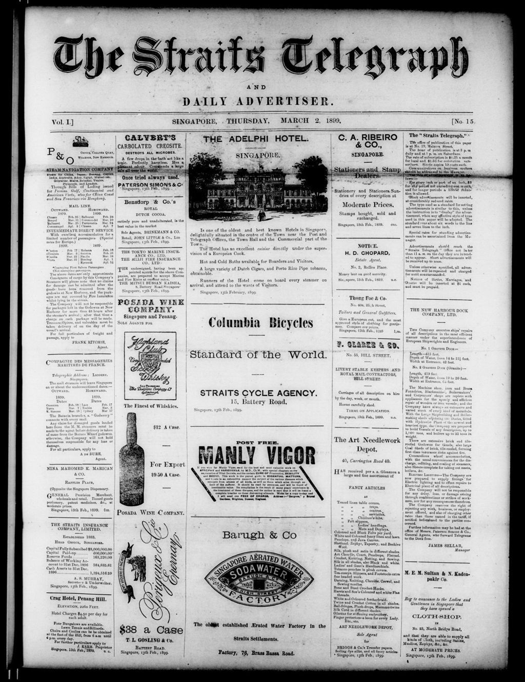 Miniature of Straits Telegraph and Daily Advertiser 02 March 1899