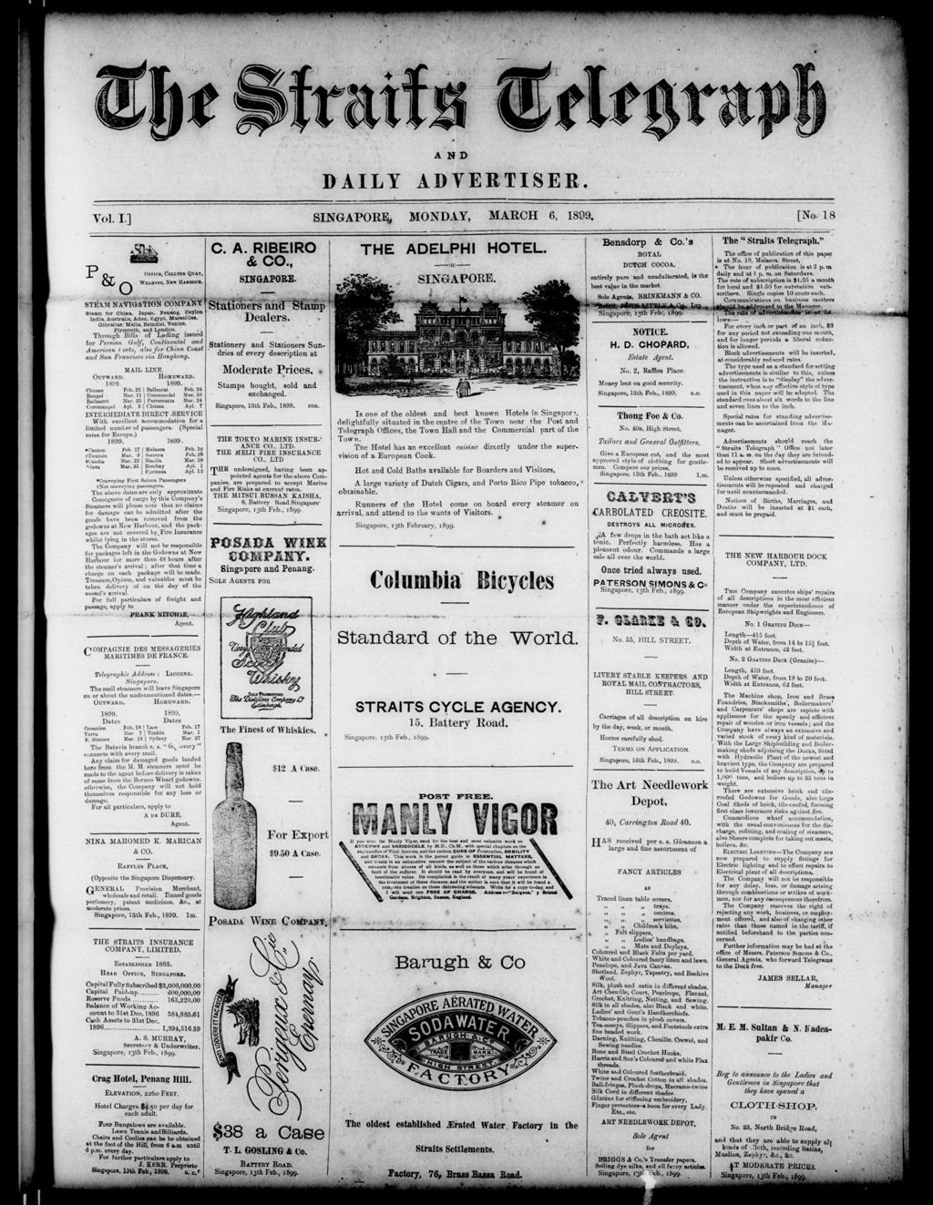 Miniature of Straits Telegraph and Daily Advertiser 06 March 1899