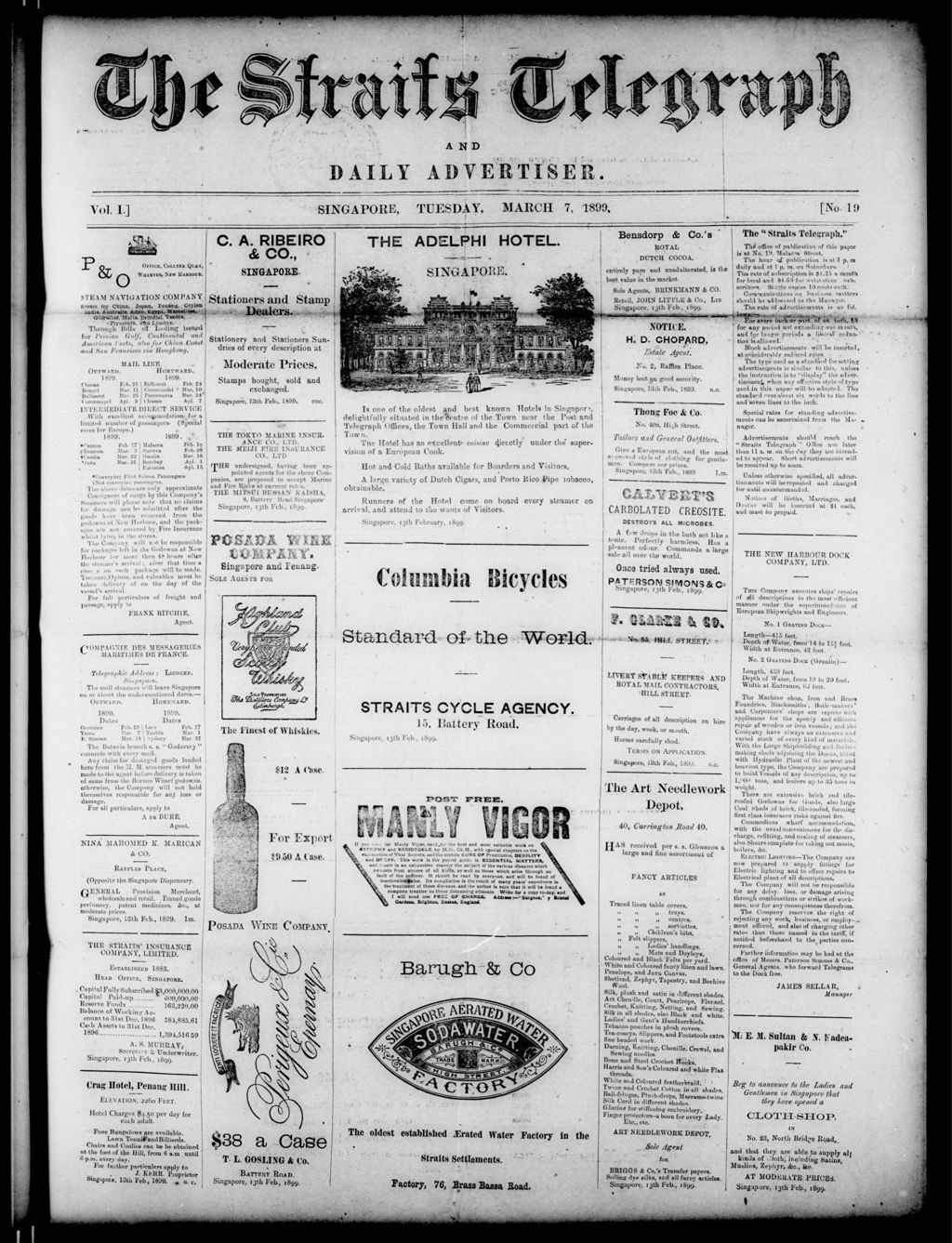 Miniature of Straits Telegraph and Daily Advertiser 07 March 1899