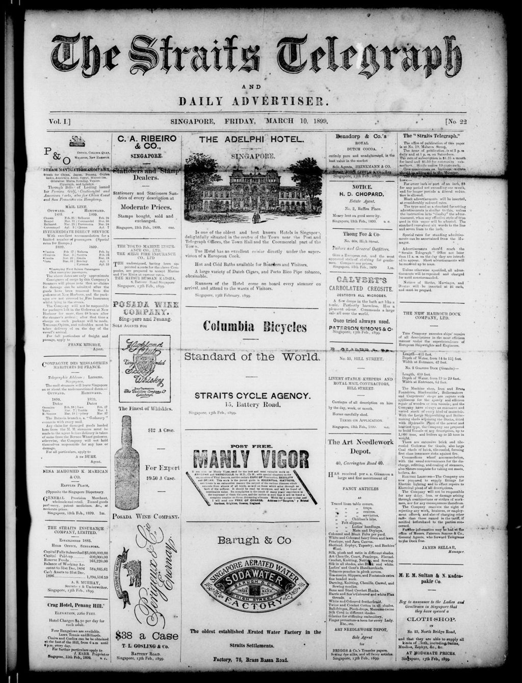 Miniature of Straits Telegraph and Daily Advertiser 10 March 1899