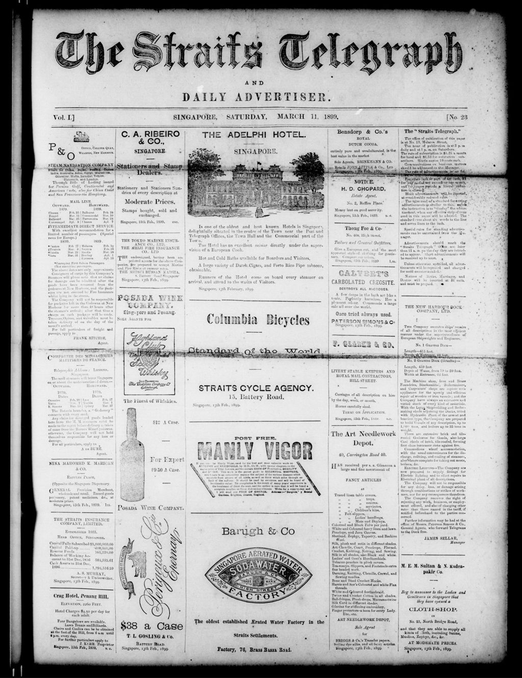 Miniature of Straits Telegraph and Daily Advertiser 11 March 1899