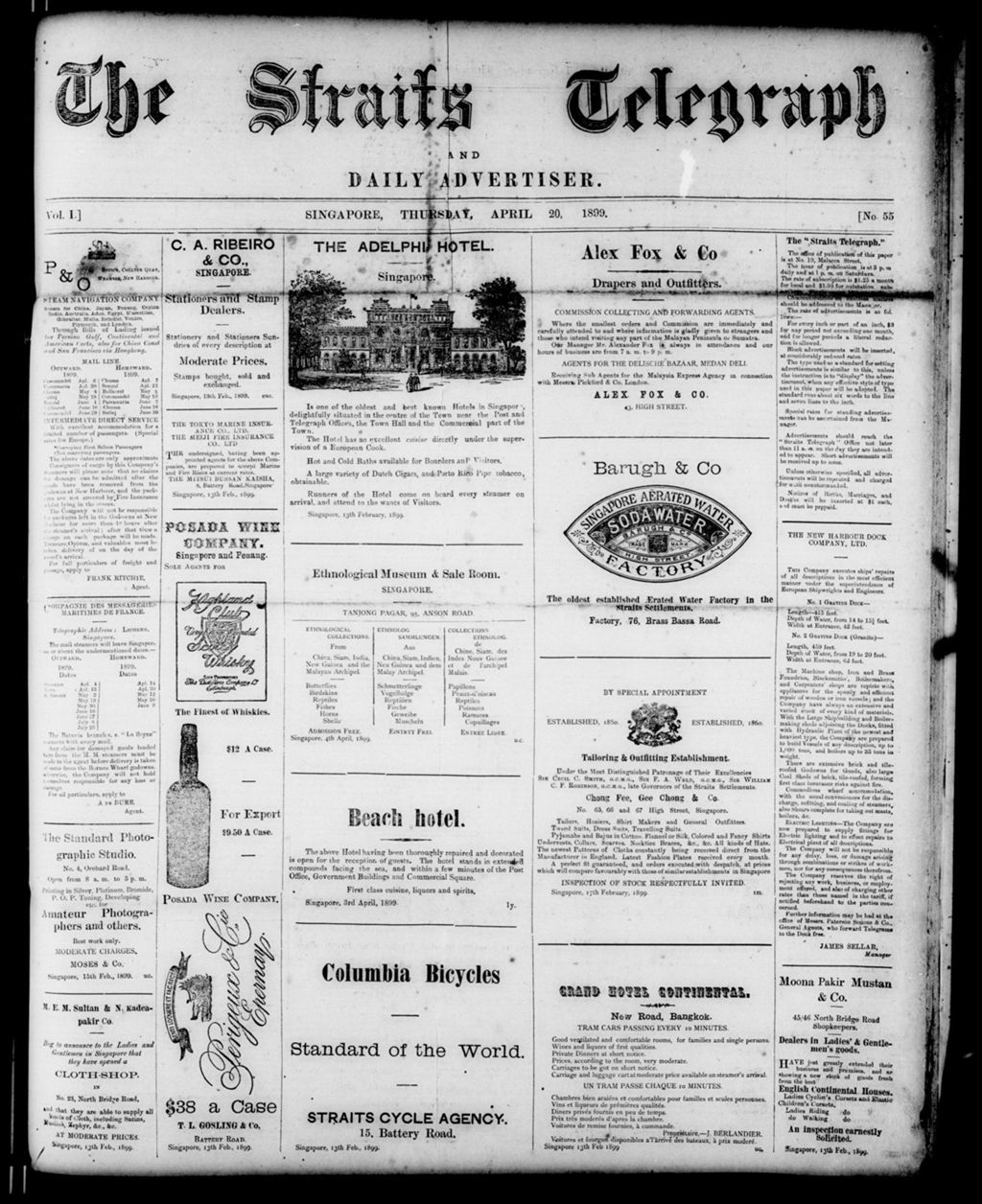 Miniature of Straits Telegraph and Daily Advertiser 20 April 1899