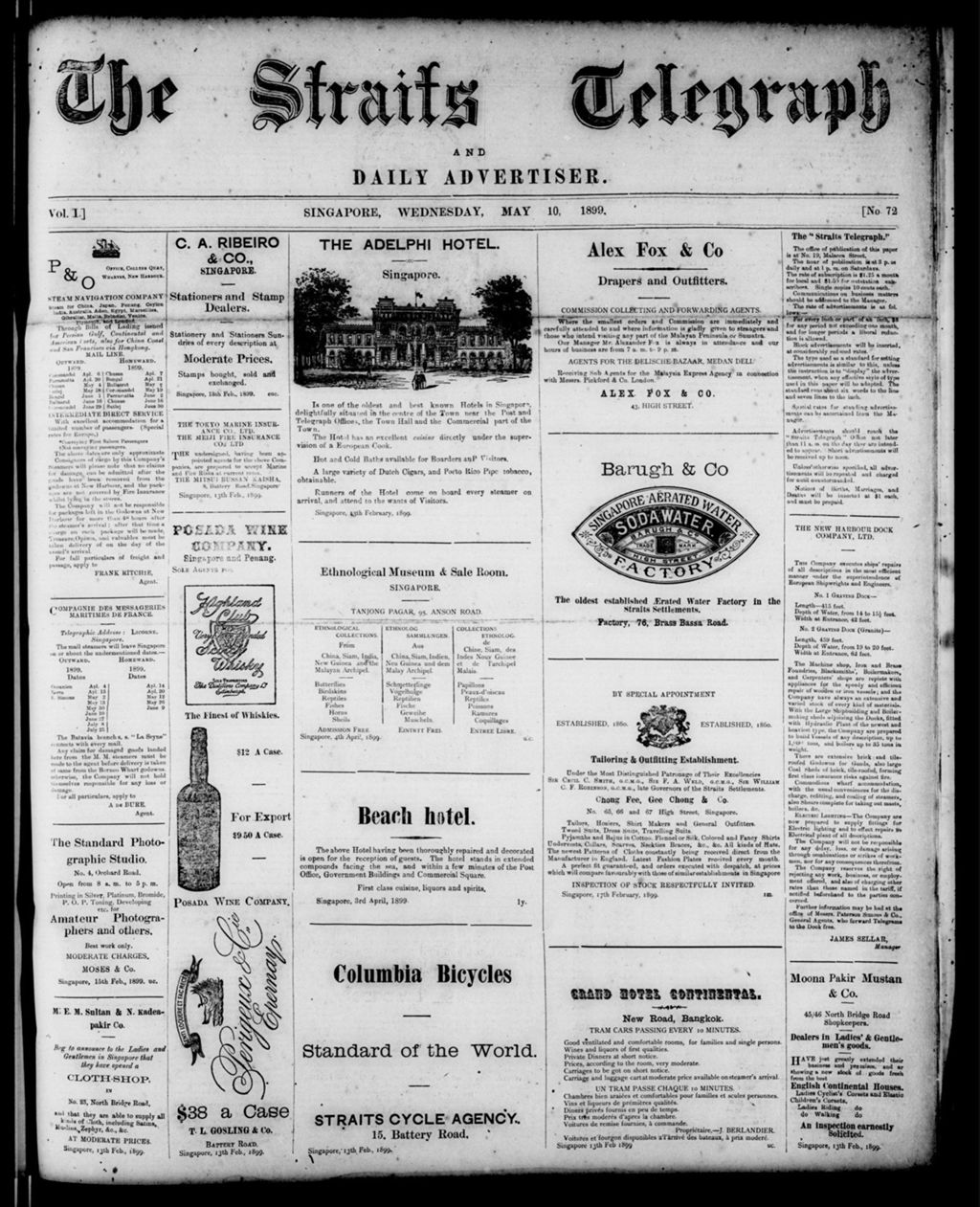 Miniature of Straits Telegraph and Daily Advertiser 10 May 1899