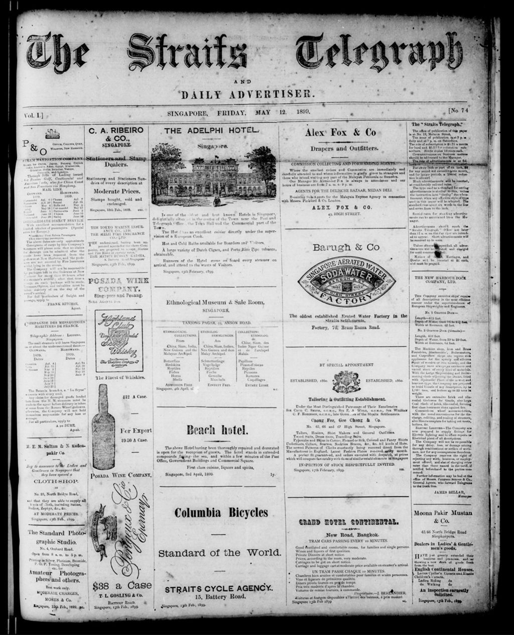 Miniature of Straits Telegraph and Daily Advertiser 12 May 1899