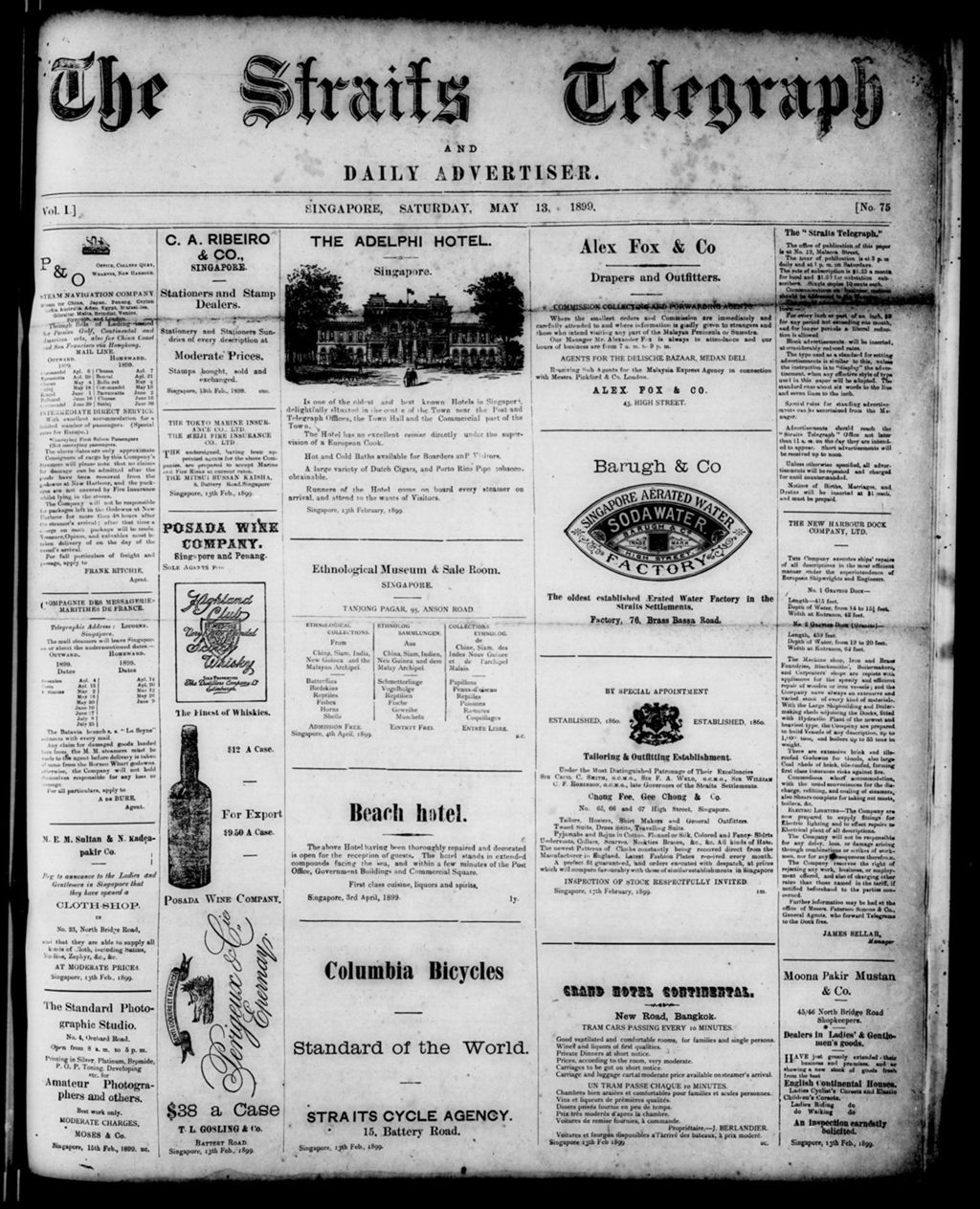 Miniature of Straits Telegraph and Daily Advertiser 13 May 1899