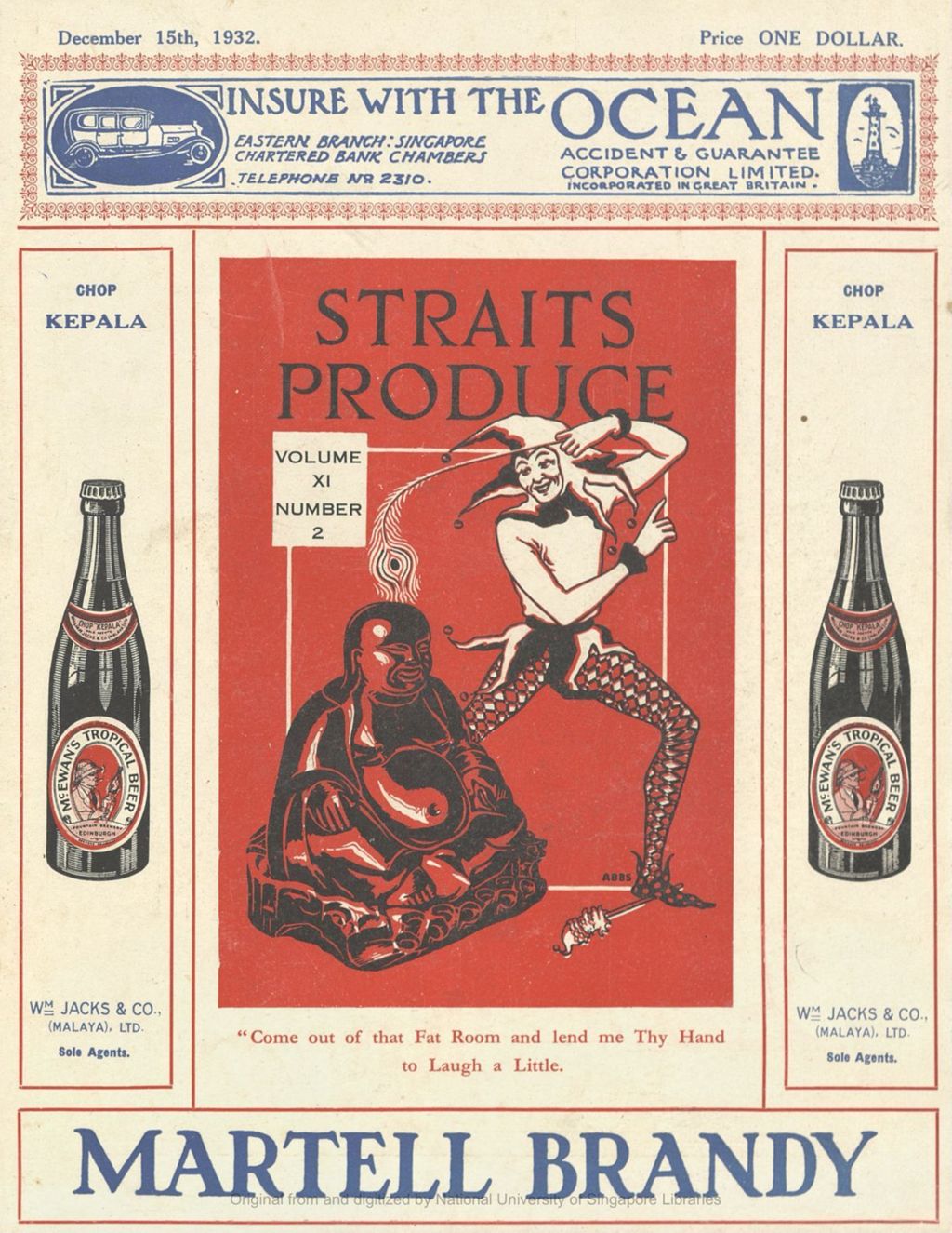 Miniature of Straits produce. Volume 11, Number 2 (December 15th 1932)