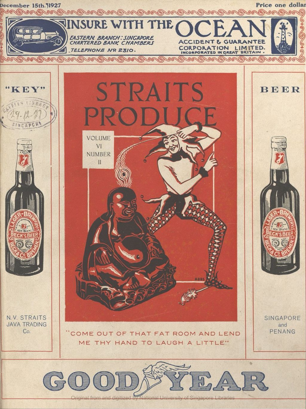 Miniature of Straits produce. Volume 6, Number 2 (December 15th 1927)