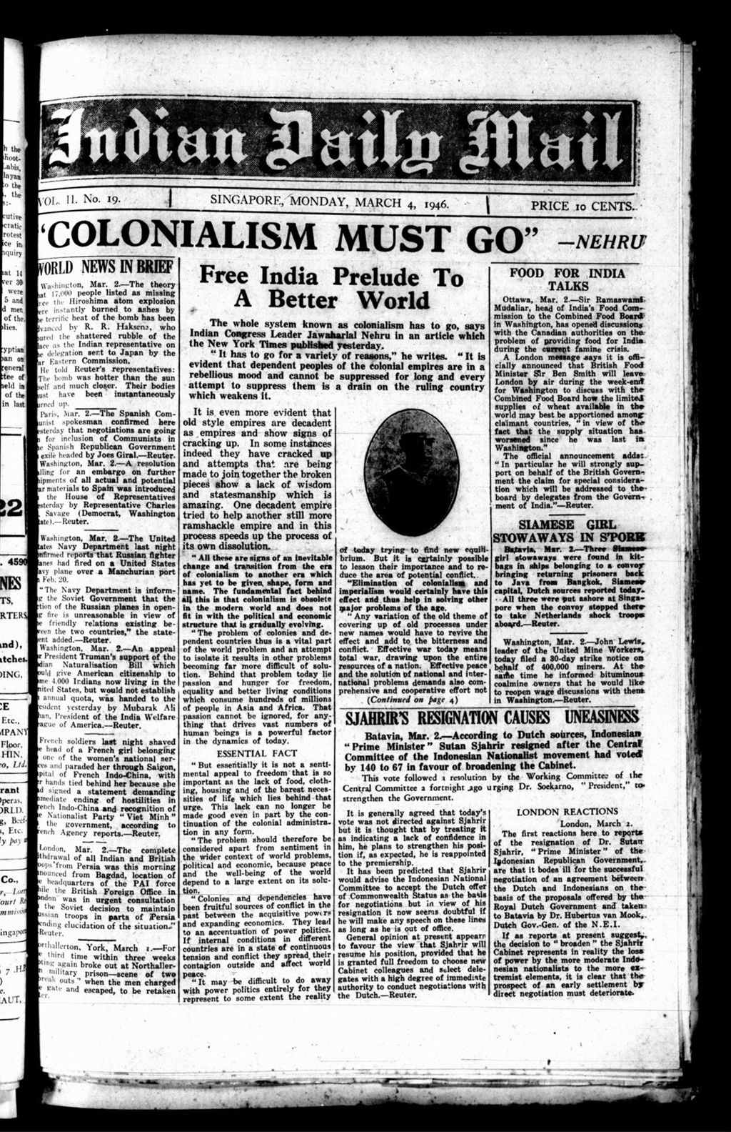 Miniature of Indian Daily Mail 04 March 1946