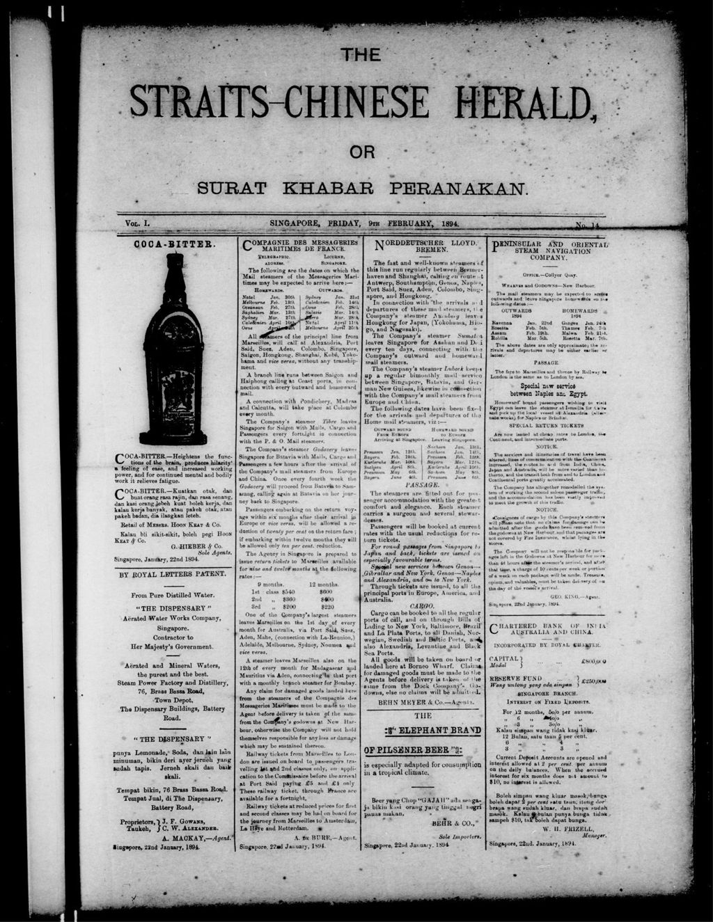 Miniature of Straits-Chinese Herald 09 February 1894